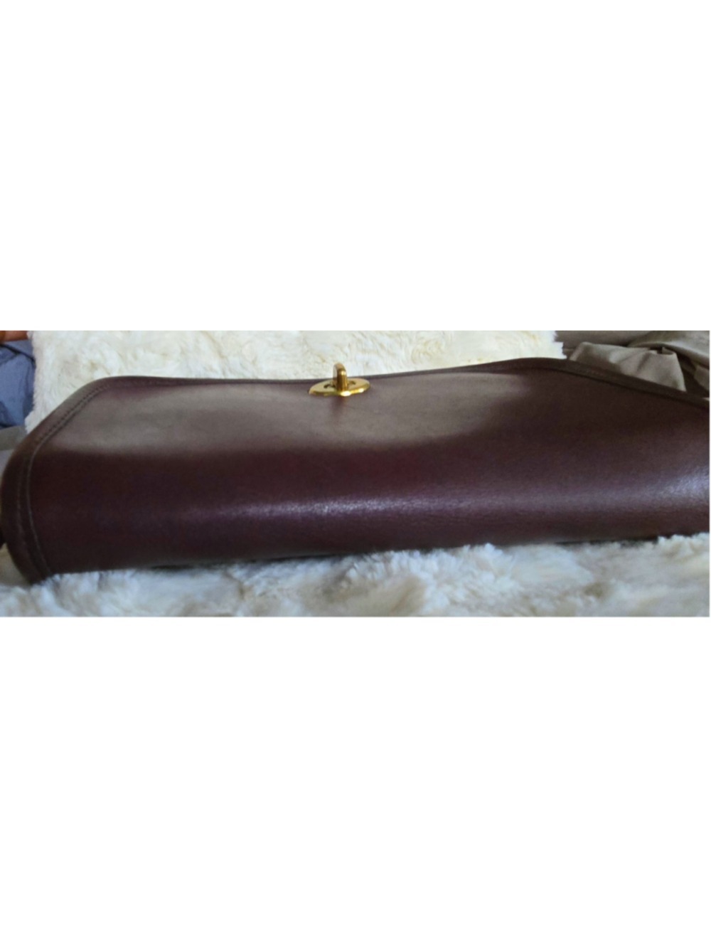 Vintage Coach Dinky Burgandy Leather Crossbody Bag - Picture 10 of 13